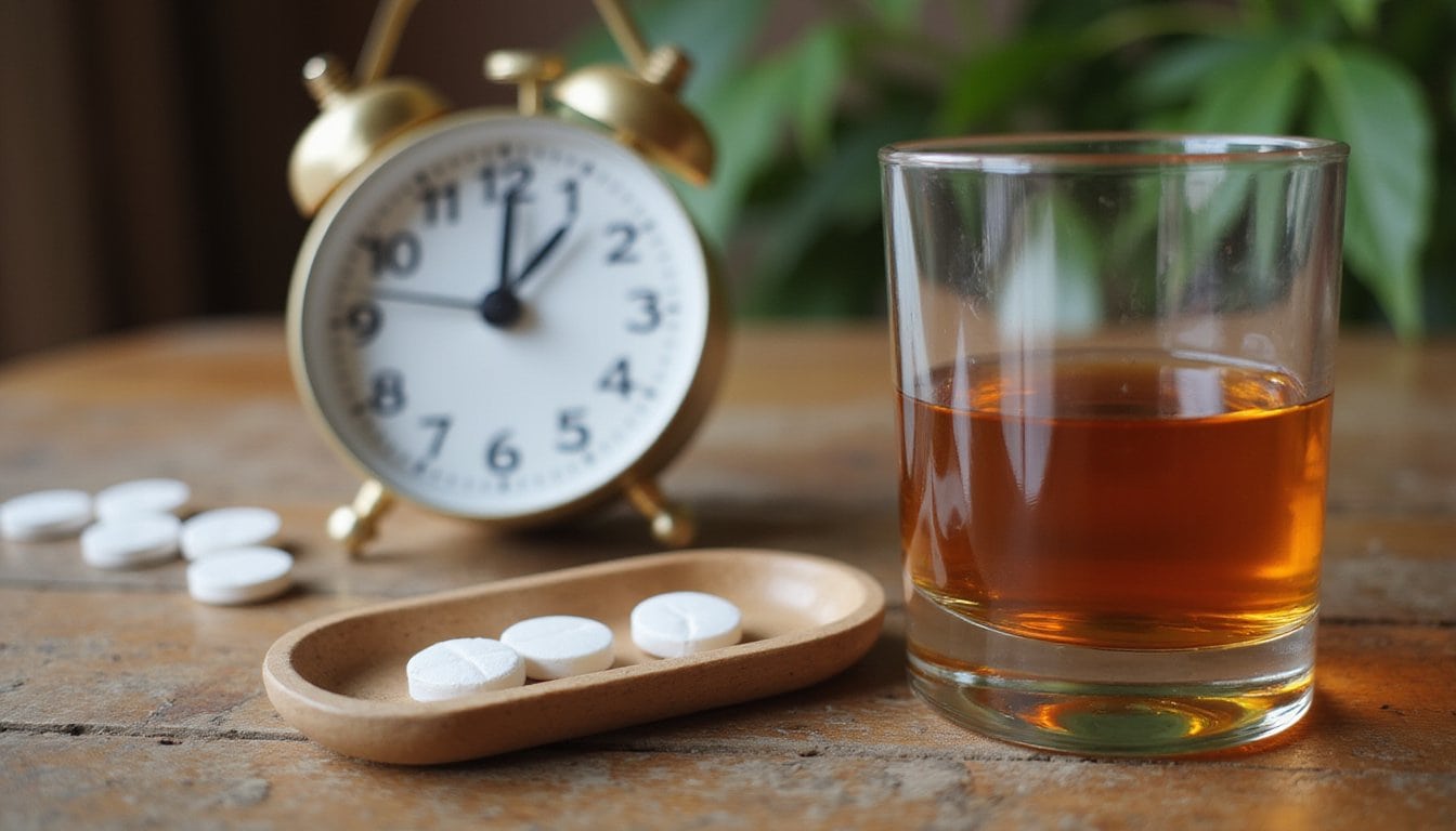 timed alcohol ibuprofen intake coordination advised