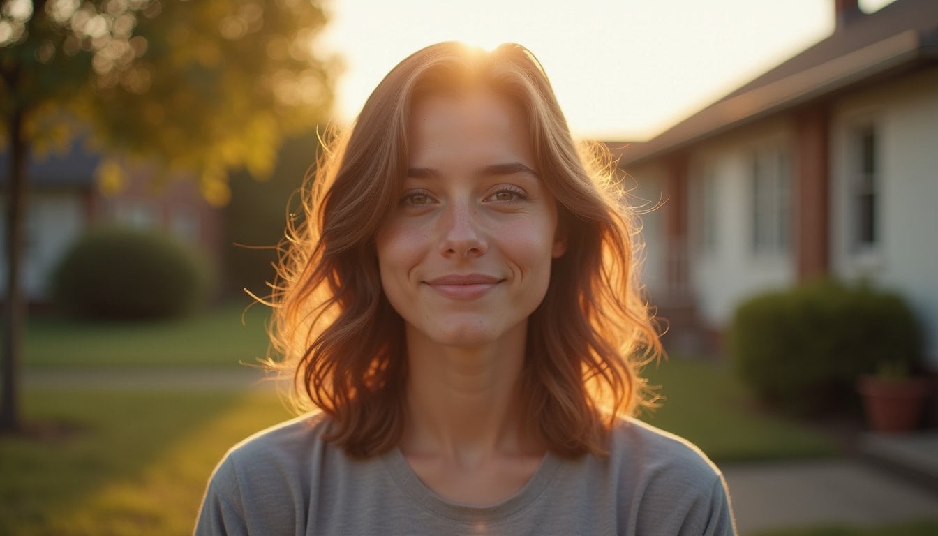Peaceful expression of woman outdoors symbolizing freedom from Marijuana Addiction