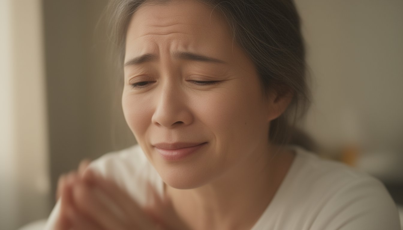 Subtle sadness reflecting internal battle with marijuana addiction pathways